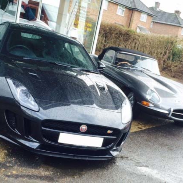 Jaguar F-Type meets Jaguar E-Type at Twyford Moors