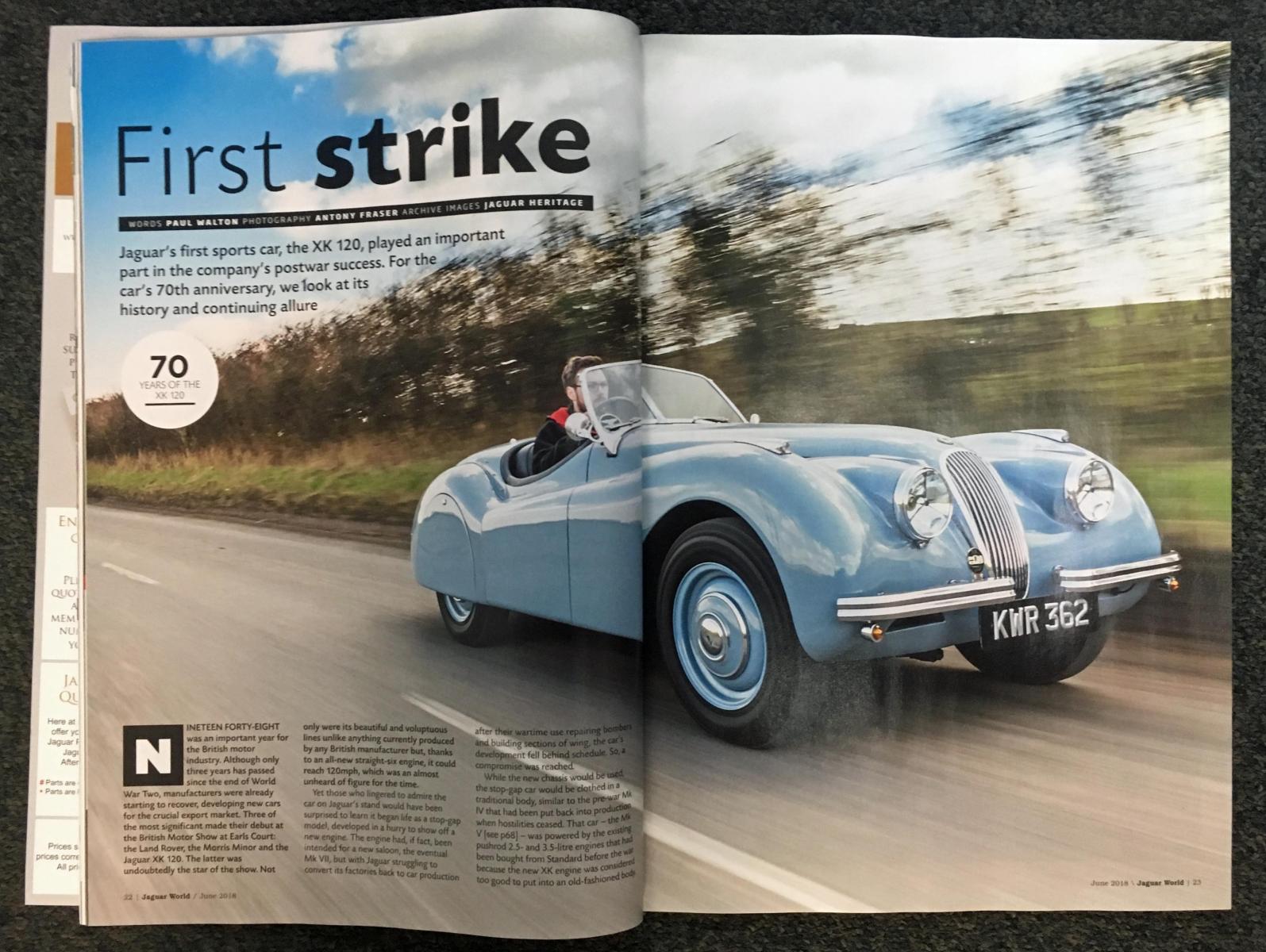 Twyford Moors restored XK120 in Jaguar World