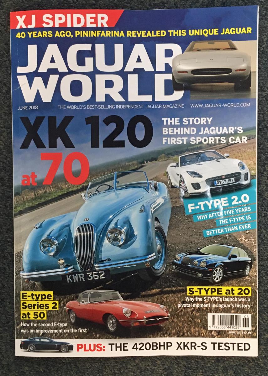 Jaguar World XK120 cover feature