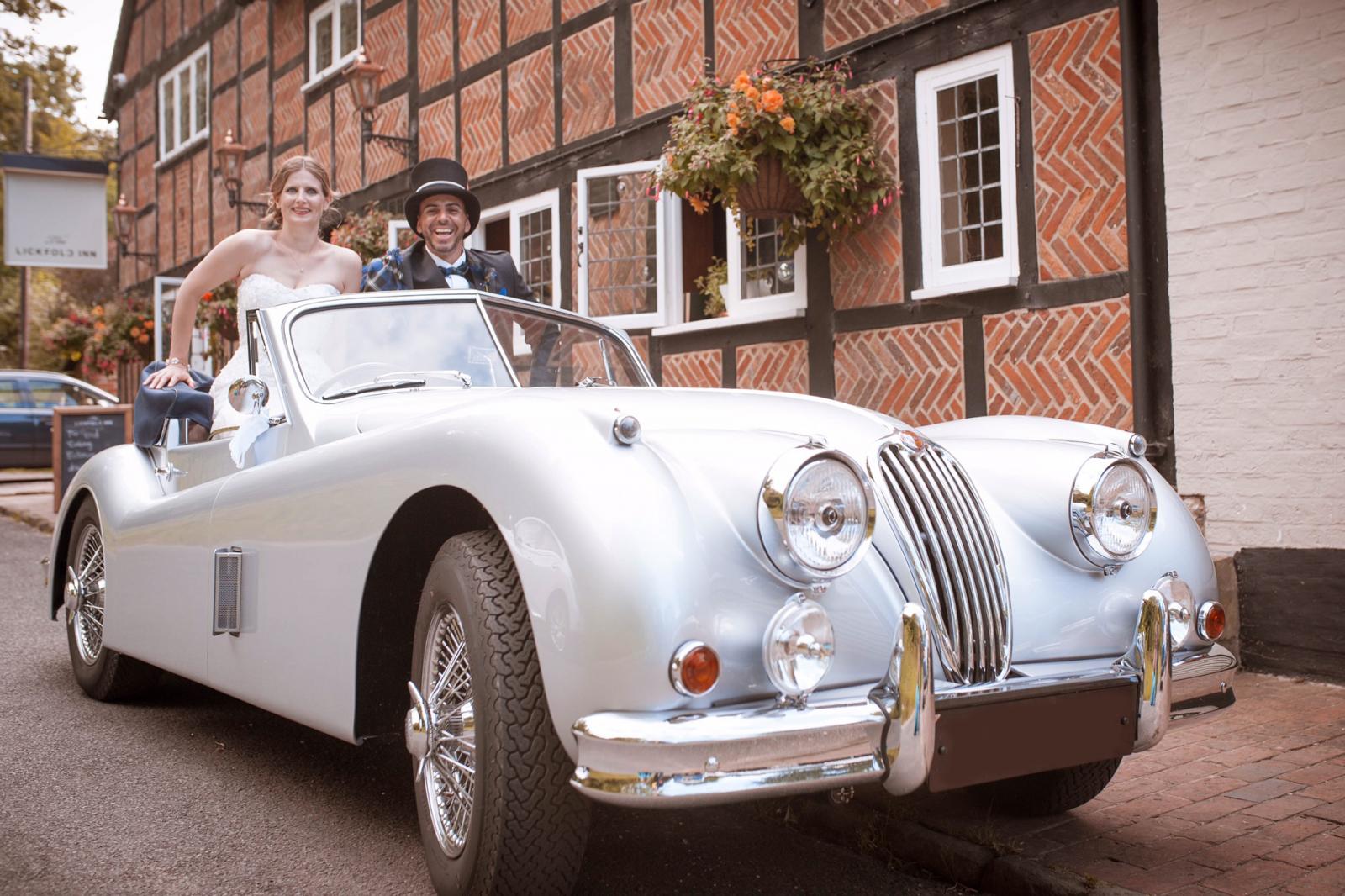 Jaguar XK140 wedding car