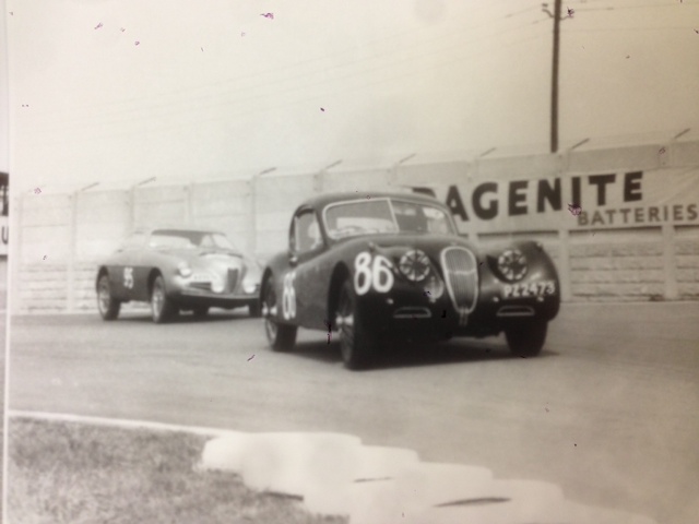 Jaguar XK120 FHC period racing history