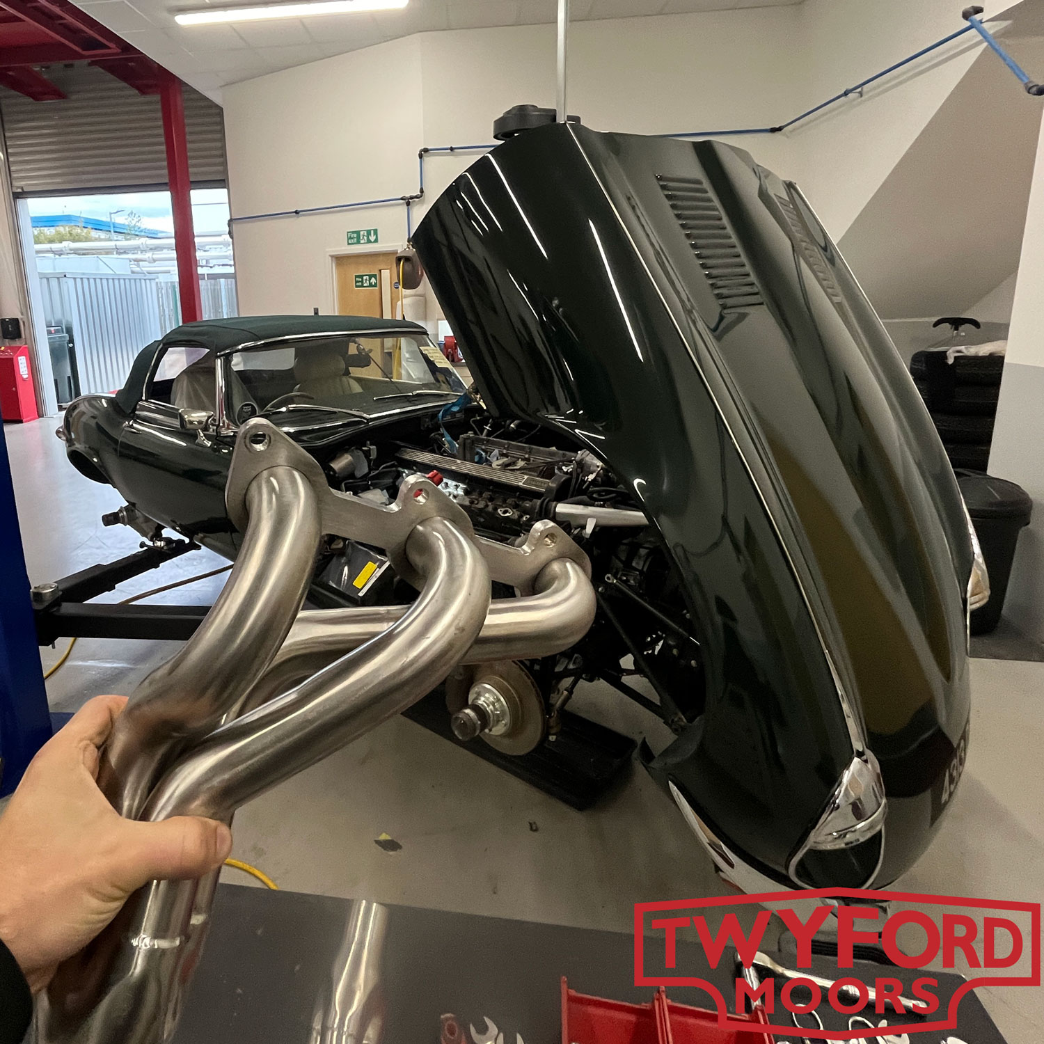 Jaguar E-Type stainless exhaust manifold